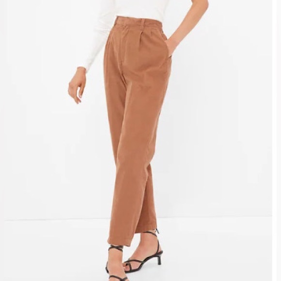 GAP | Pants u0026 Jumpsuits | Gap Womens High Rise Pleated Taper Tan Corduroy  Pants With Washwell Size 6 | Poshmark